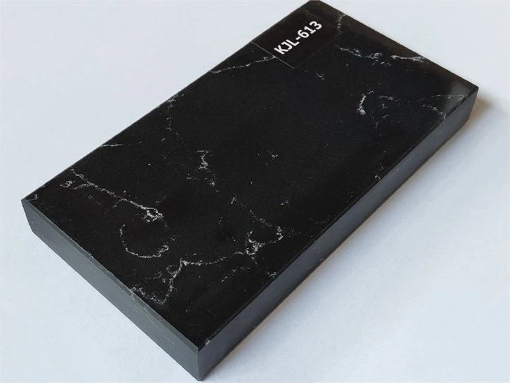 Black Marble Look Quartz Surfaces With White Veins（2）