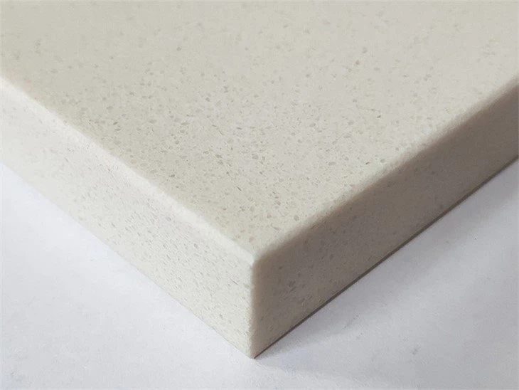 Fine grain white quartz stone slab (4)