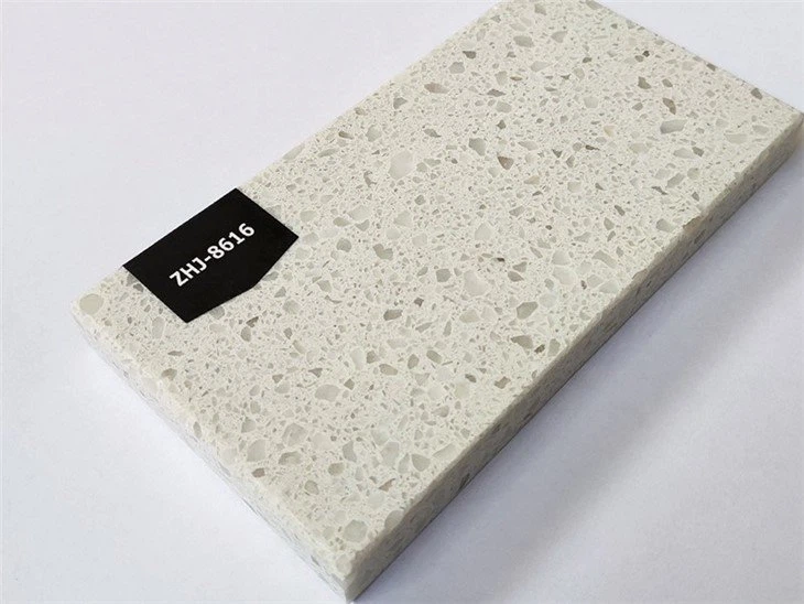 Snow white quartz countertop slab (3)